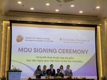 Học viện Ngoại giao và Đại học Columbia Hoa Kỳ ký kết Biên bản ghi nhớ hợp tác