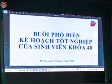 Buổi phổ biến Kế hoạch tốt nghiệp cho sinh viên Khóa 48 