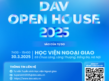 Thông báo Ngày hội Tư vấn Tuyển sinh tại Học viện Ngoại giao - DAV OPEN HOUSE 2025