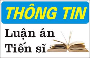 Trang thông tin về luận án TS của NCS Lê Trung Kiên