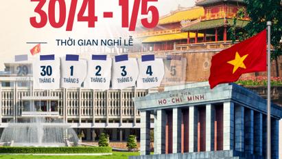 Thông báo nghỉ lễ Giải phóng miền Nam (30/4) và Quốc tế Lao động (1/5) năm 2025