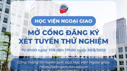 Mở Cổng đăng ký xét tuyển thử nghiệm