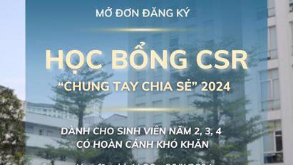 Announcement on the CSR “Sharing Together” Scholarship Program 2024