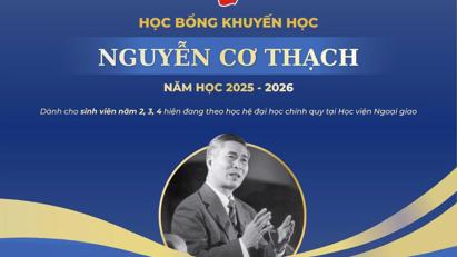 Thông báo mở đơn đăng ký "Học bổng khuyến học Nguyễn Cơ Thạch" năm học 2025-2026