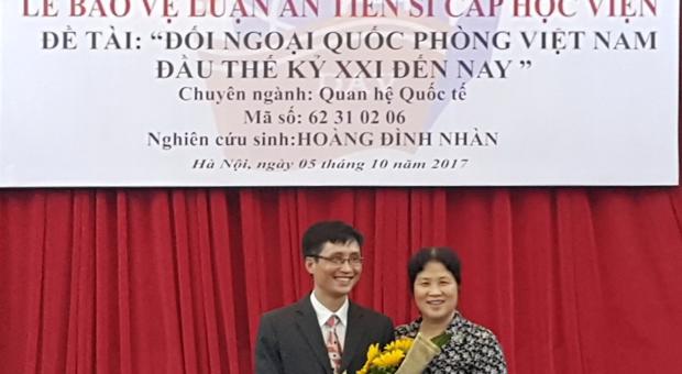 NCS Hoàng Đình Nhàn bảo vệ thành công luận án tiến sĩ cấp Học viện