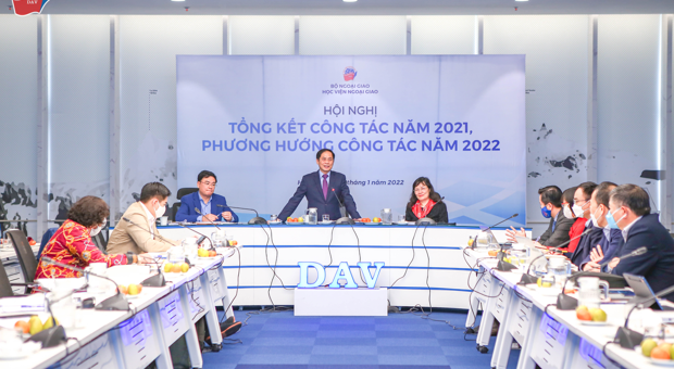 Học viện Ngoại giao tổ chức Hội nghị Tổng kết công tác năm 2021 và triển khai nhiệm vụ năm 2022