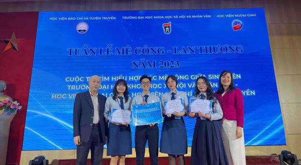 Faculty of International Economics won the Excellence award in "Understanding Mekong - Lancang Cooperation 2023"