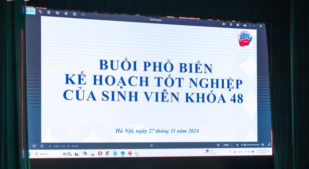 Buổi phổ biến Kế hoạch tốt nghiệp cho sinh viên Khóa 48 