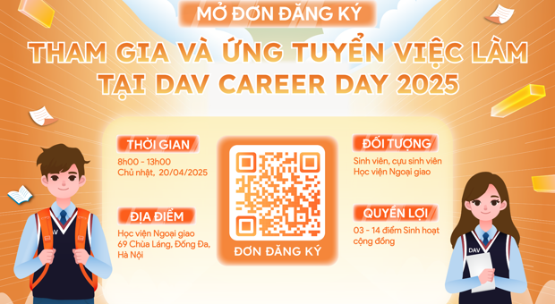 Thông báo Ngày hội Việc làm Học viện Ngoại giao - DAV Career Day 2025