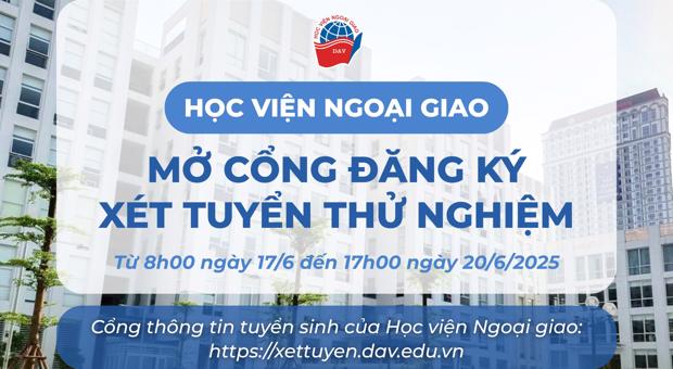 Mở Cổng đăng ký xét tuyển thử nghiệm