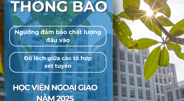 Thông báo về ngưỡng đảm bảo chất lượng đầu vào tuyển sinh Đại học hệ chính quy năm 2025