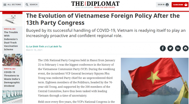 Developments in Vietnam's Foreign Policy after the 13th National Congress of the Communist Party