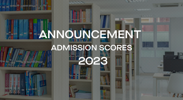 Announcement admission scores for full-time undergraduate program of 2023