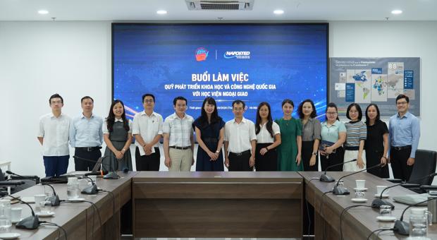 Học viện Ngoại giao làm việc với Quỹ Phát triển Khoa học và Công nghệ Quốc gia (NAFOSTED)