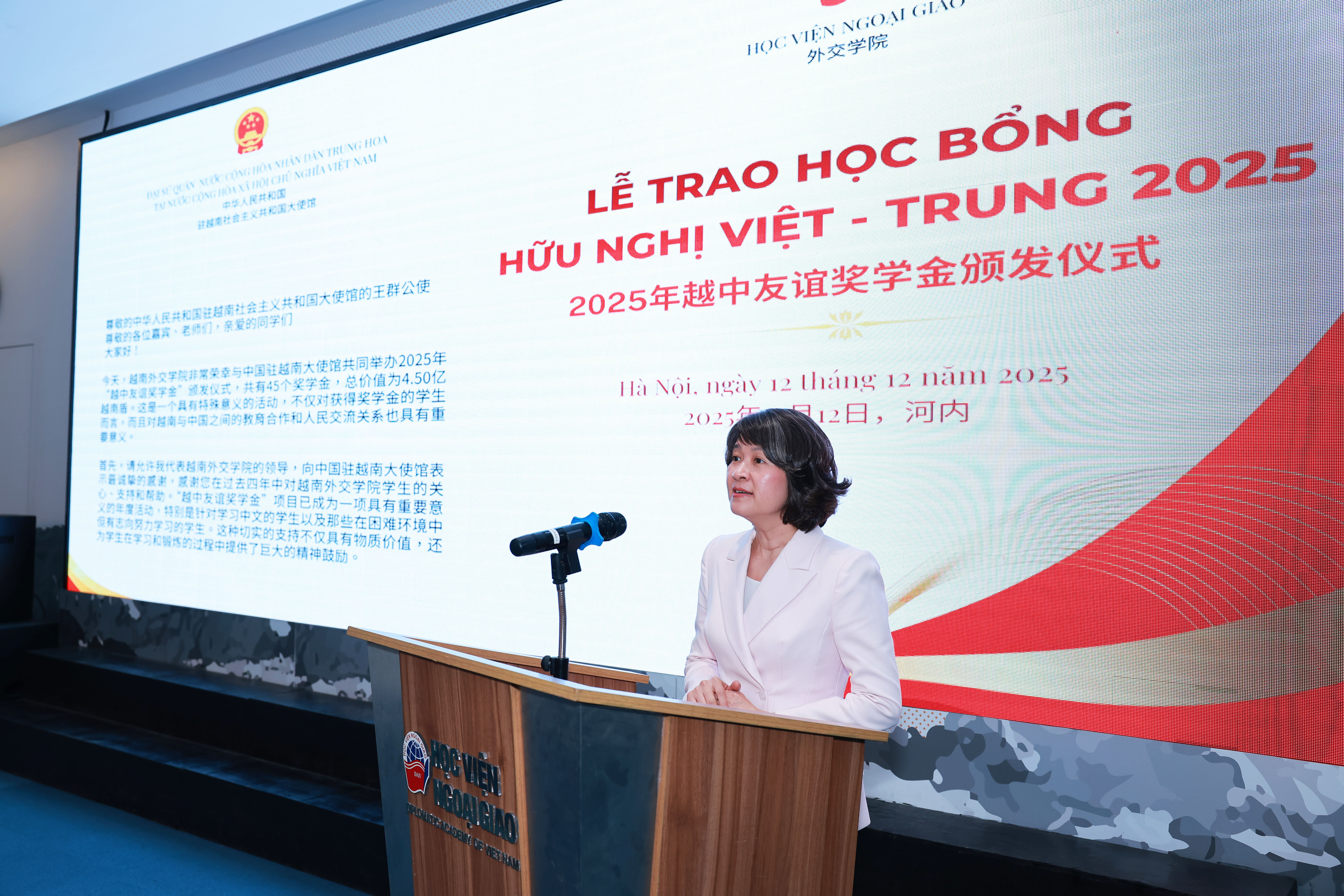 Opening remarks by Dr. Nguyen Thi Thin, Vice President of the Diplomatic Academy of Viet Nam