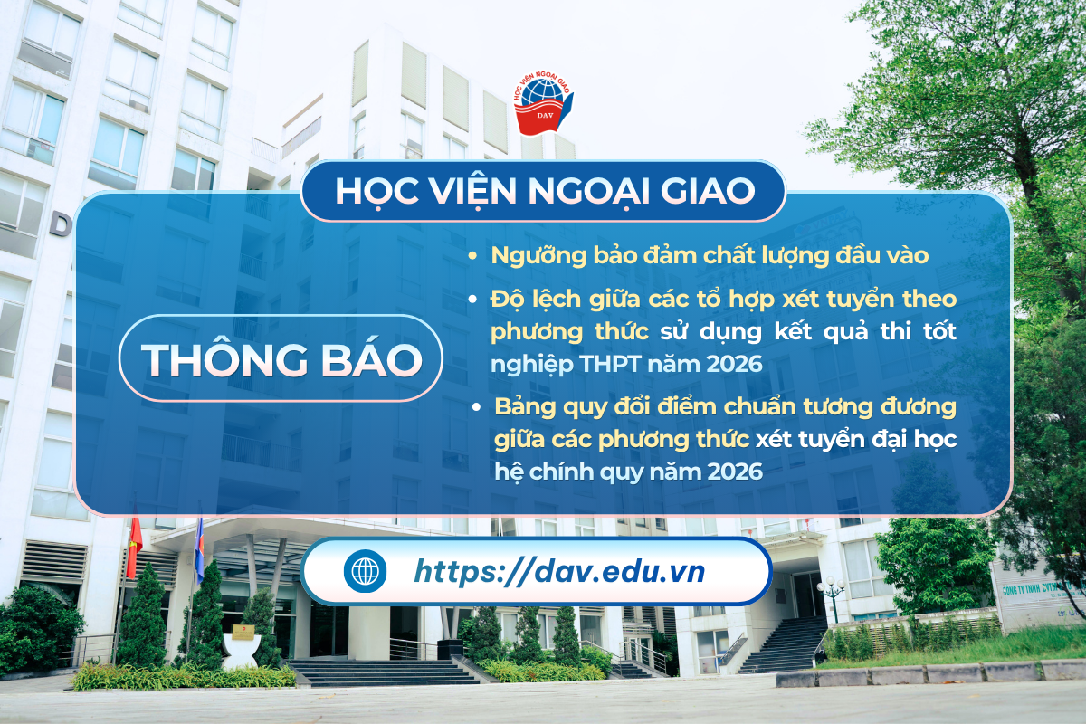 Thông báo về ngưỡng bảo đảm chất lượng đầu vào tuyển sinh Đại học hệ chính quy năm 2026