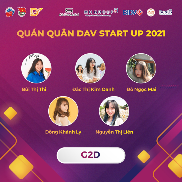 G2D – Quán quân cuộc thi DAV Startup 2021