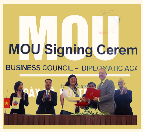  MOU Signing Ceremony between US-ASEAN Business Council and Diplomatic Academy of Vietnam.