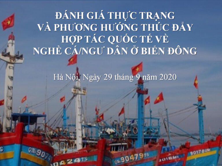 Scientific talk about fisheries and fishermen in East Sea