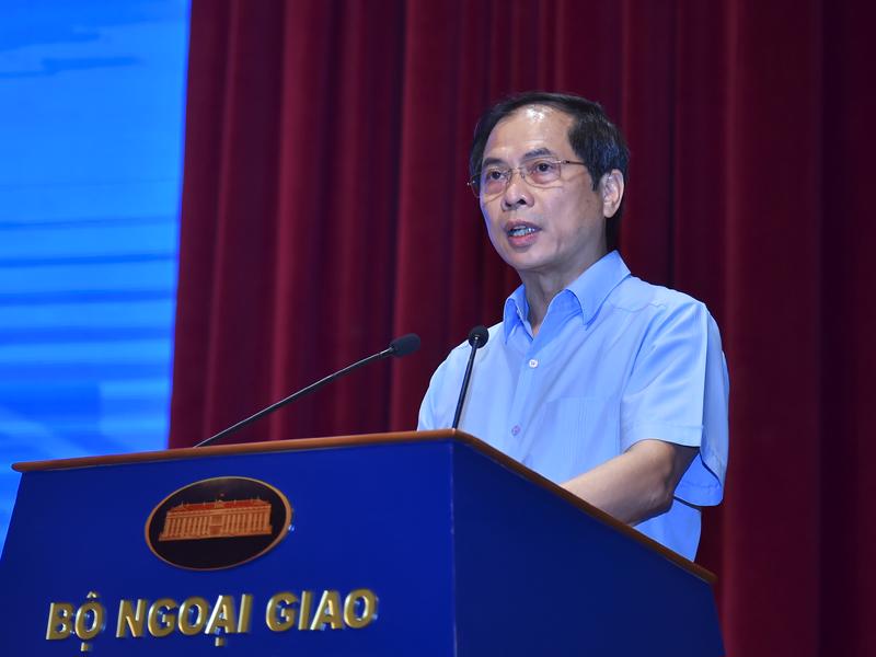 Bộ trưởng Ngoại giao Bùi Thanh Sơn phát biểu khai mạc Hội thảo