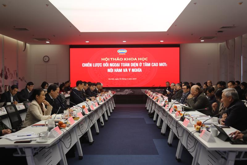 Toàn cảnh Hội thảo khoa học “Chiến lược đối ngoại toàn diện ở tầm cao mới: Nội hàm và ý nghĩa” đã được tổ chức tại Học viện Ngoại giao. (Nguồn: Học viện Ngoại giao)